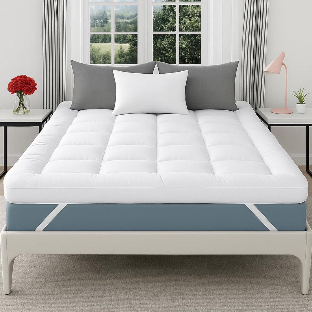 PureCloud™ Down Alternative Mattress Topper-(800 GSM)