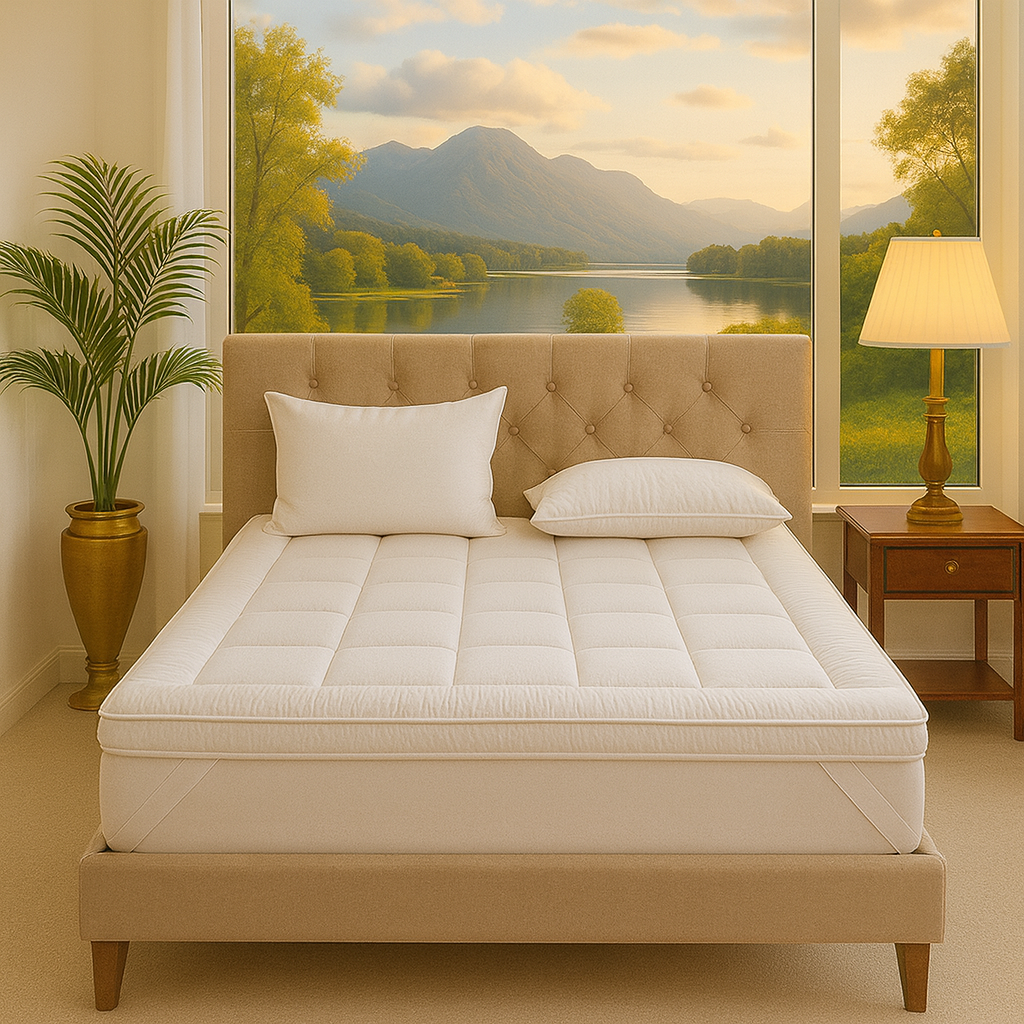 PureCloud™ Down Alternative Mattress Topper-(800 GSM)